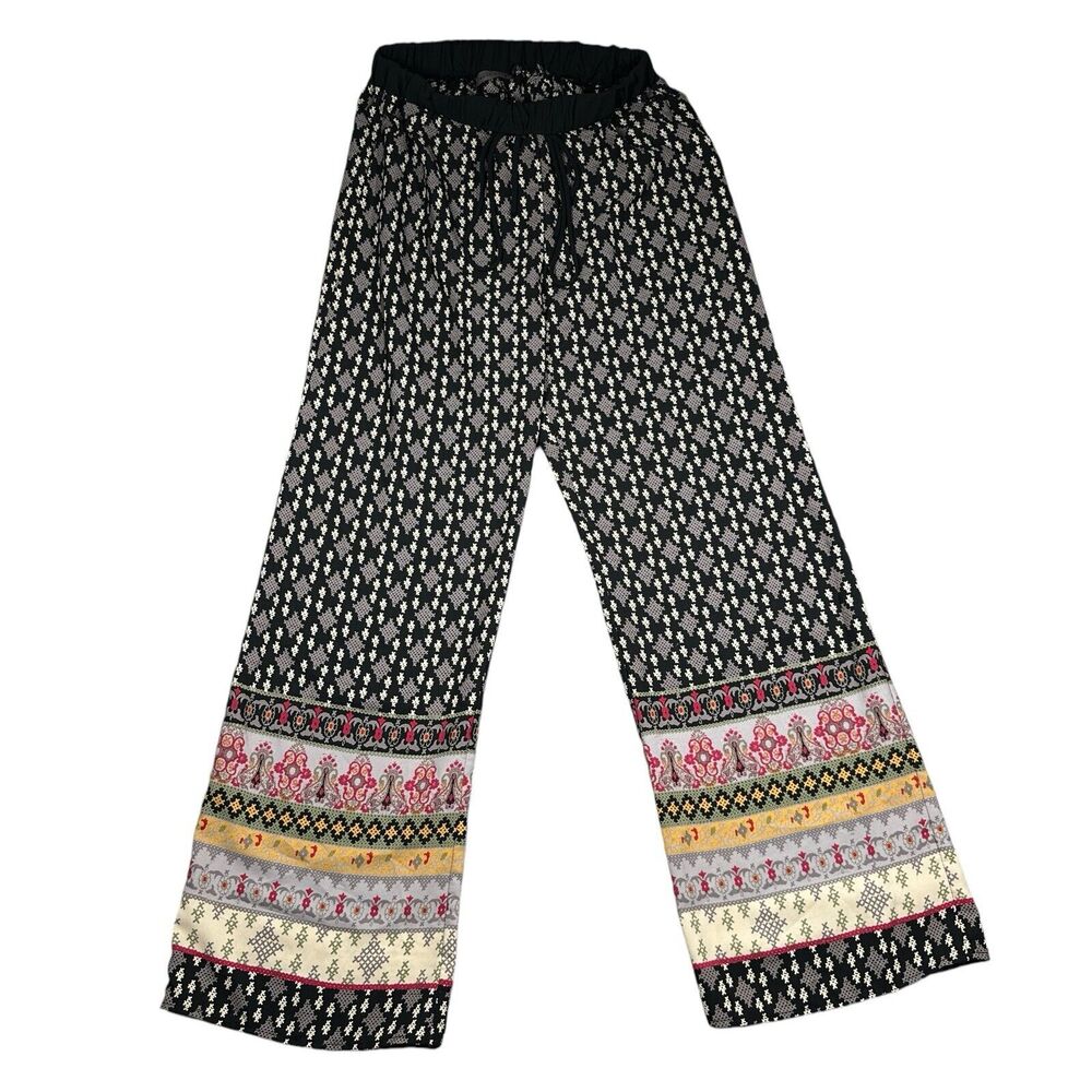 West Kel Pants Womens Size S Small Floral Made USA Resort Vacation